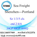 Shenzhen Port Sea Freight Shipping To Portland